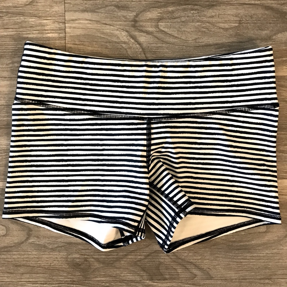 Stripped Spandex Shorts NWOT